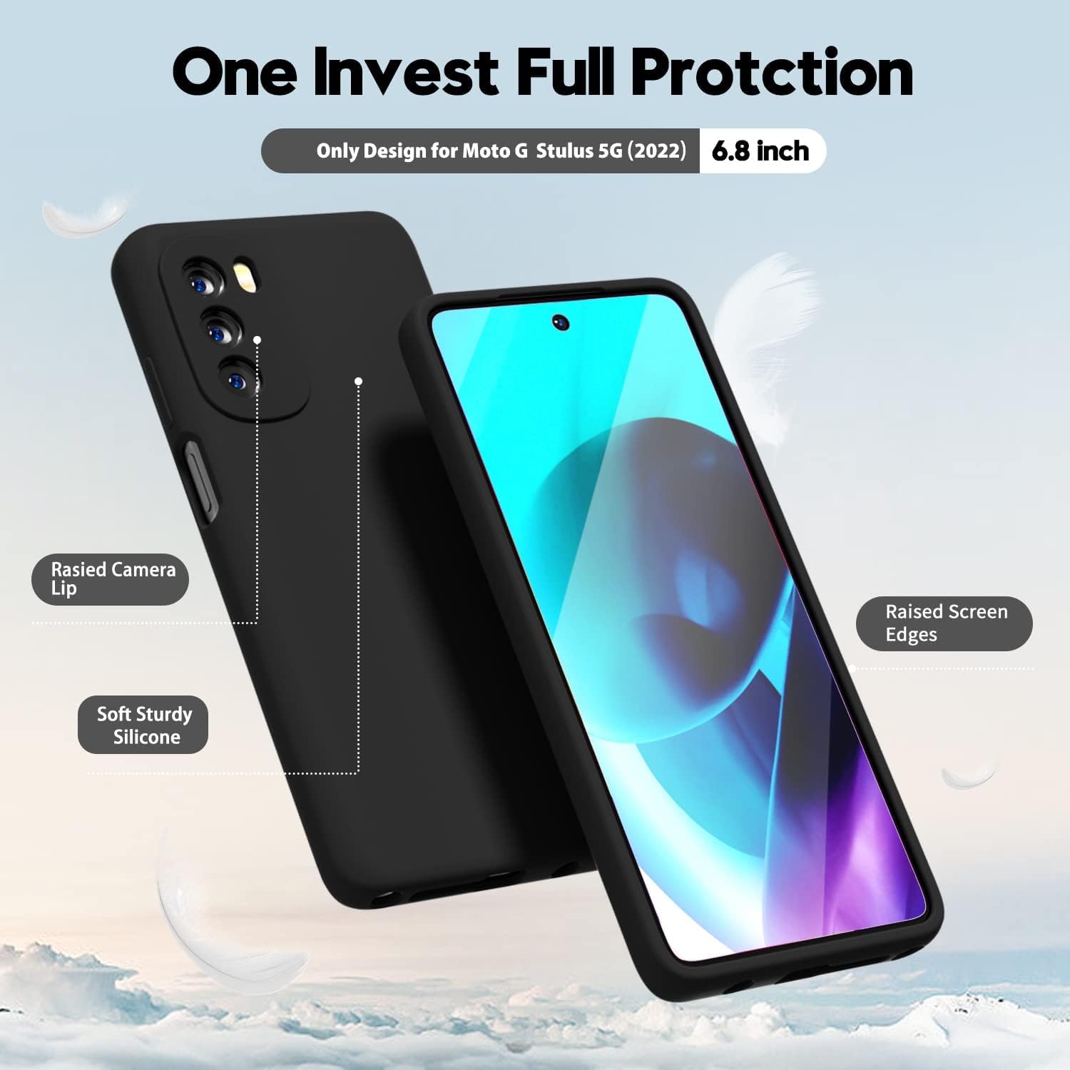 Slim smooth Luxury Shockproof Soft Silicone TPU Cover Case for Motorola Moto G Stylus 2022