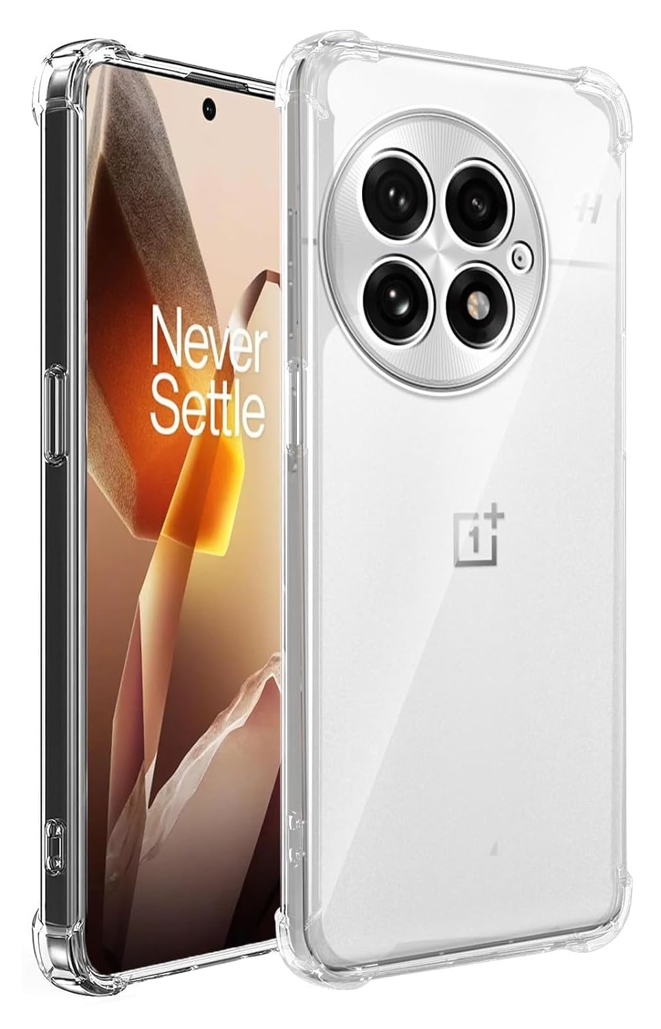 Clear Shockproof Flexible Transparent Cover with Airbag Bumpers Case for OnePlus Nord CE3, Nord CE3 Lite, Nord CE4, Nord CE4 Lite, 7 Pro, 8, 9, 10 Pro, 11, 12, 12R, 13, 13R, 15 (Choose correctly)