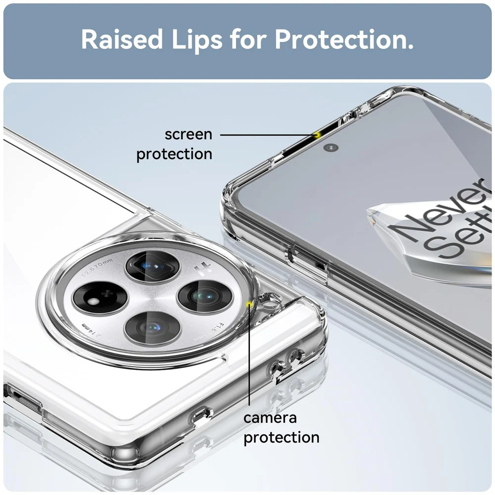 Clear Shockproof Flexible Transparent Cover with Airbag Bumpers Case for OnePlus Nord CE3, Nord CE3 Lite, Nord CE4, Nord CE4 Lite, 7 Pro, 8, 9, 10 Pro, 11, 12, 12R, 13, 13R, 15 (Choose correctly)