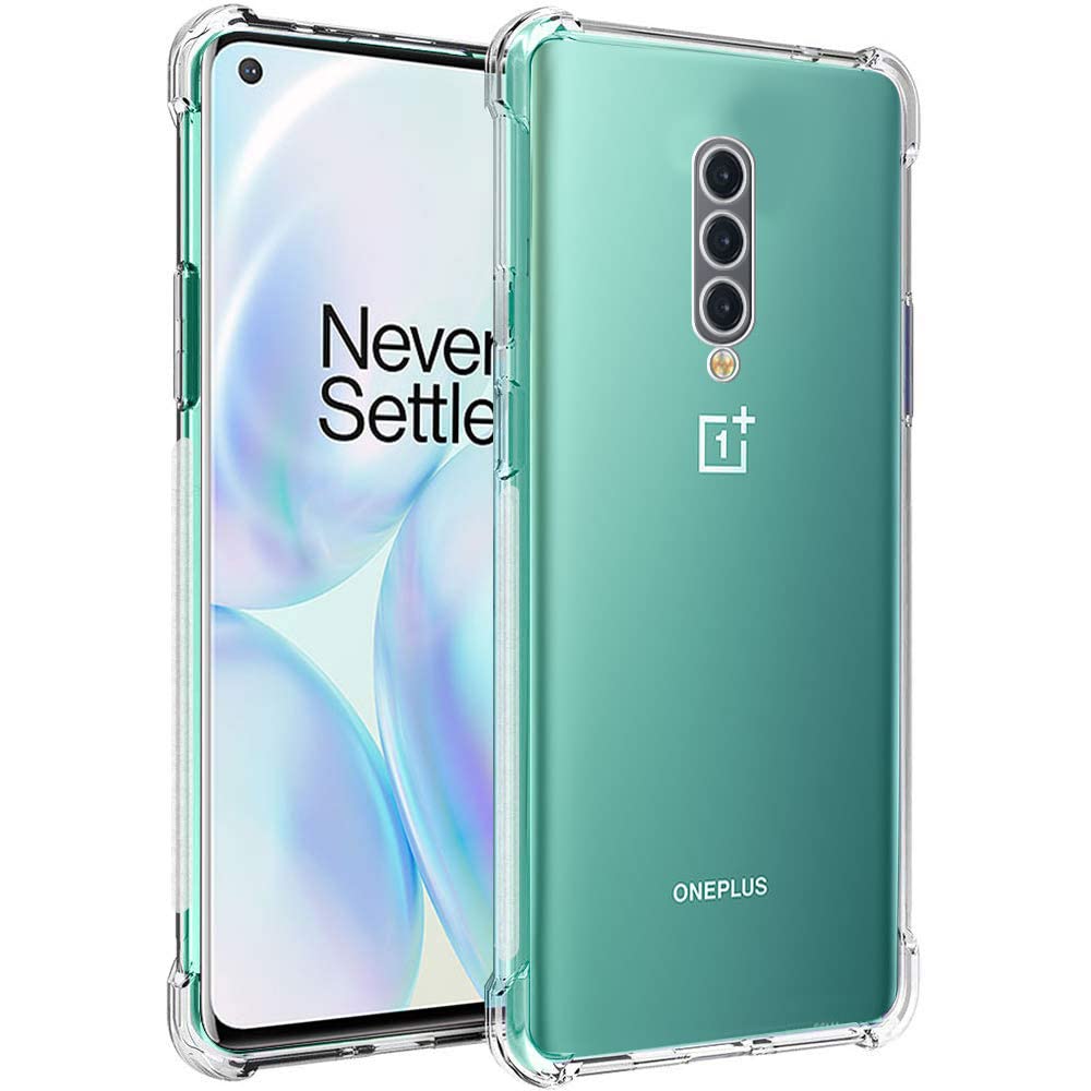 Clear Shockproof Flexible Transparent Cover with Airbag Bumpers Case for OnePlus Nord CE3, Nord CE3 Lite, Nord CE4, Nord CE4 Lite, 7 Pro, 8, 9, 10 Pro, 11, 12, 12R, 13, 13R, 15 (Choose correctly)