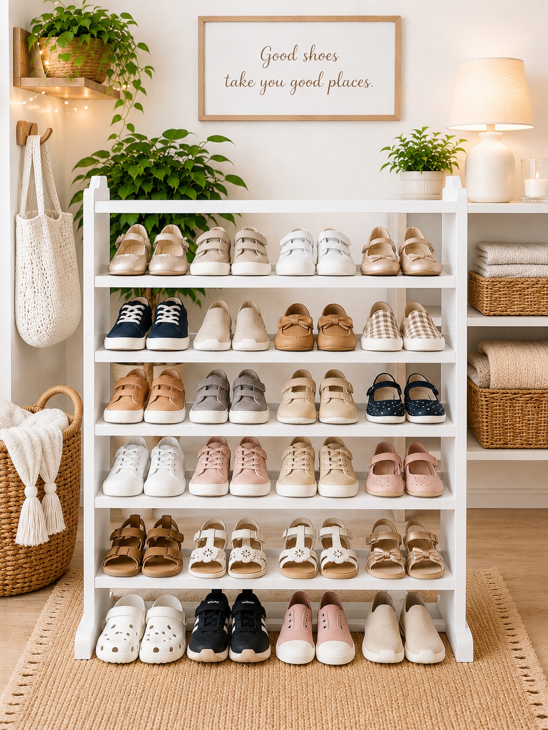 [Superior Quality] Offer price 5 layers Wooden Shoe Rack Economical Shoe Shelf Simple Shoe Cabinet Multi-layer Assembly Door Dormitory Organizer Shoe