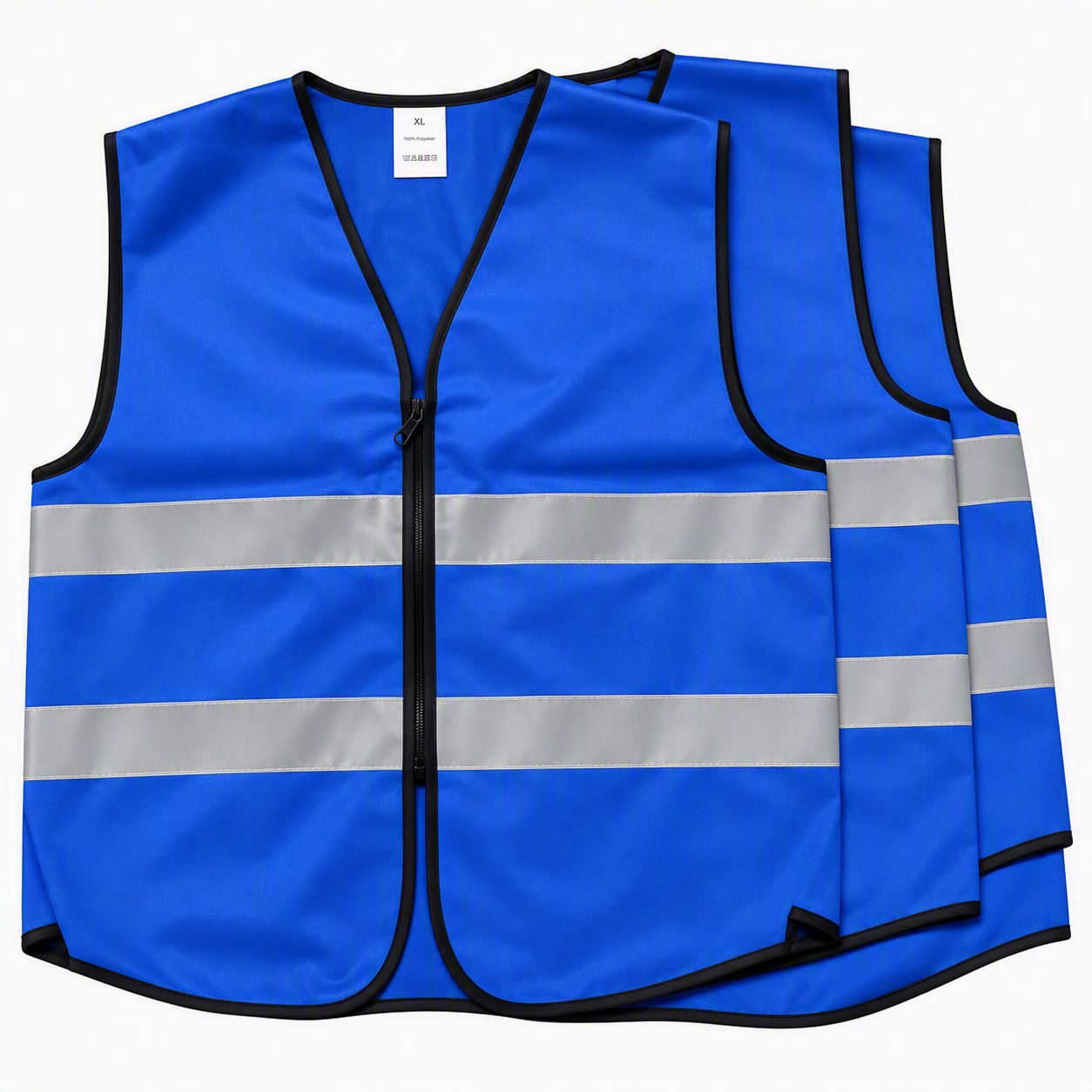 Premium Reflective Safety Vest with Front Zip | High-Visibility Workwear for Construction, Warehouse & Outdoor Use | Multiple Color Options as picture