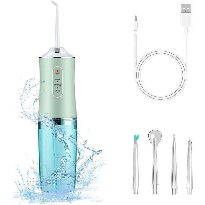 Electric Oral Irrigator Cordless,USB Rechargeable Dental Water Flosser with 4 Nozzles and 3 Pressure Modes,Teeth Cleaning and Whitening 4 Jet Tip IPX7 Waterproof Teeth Cleaner