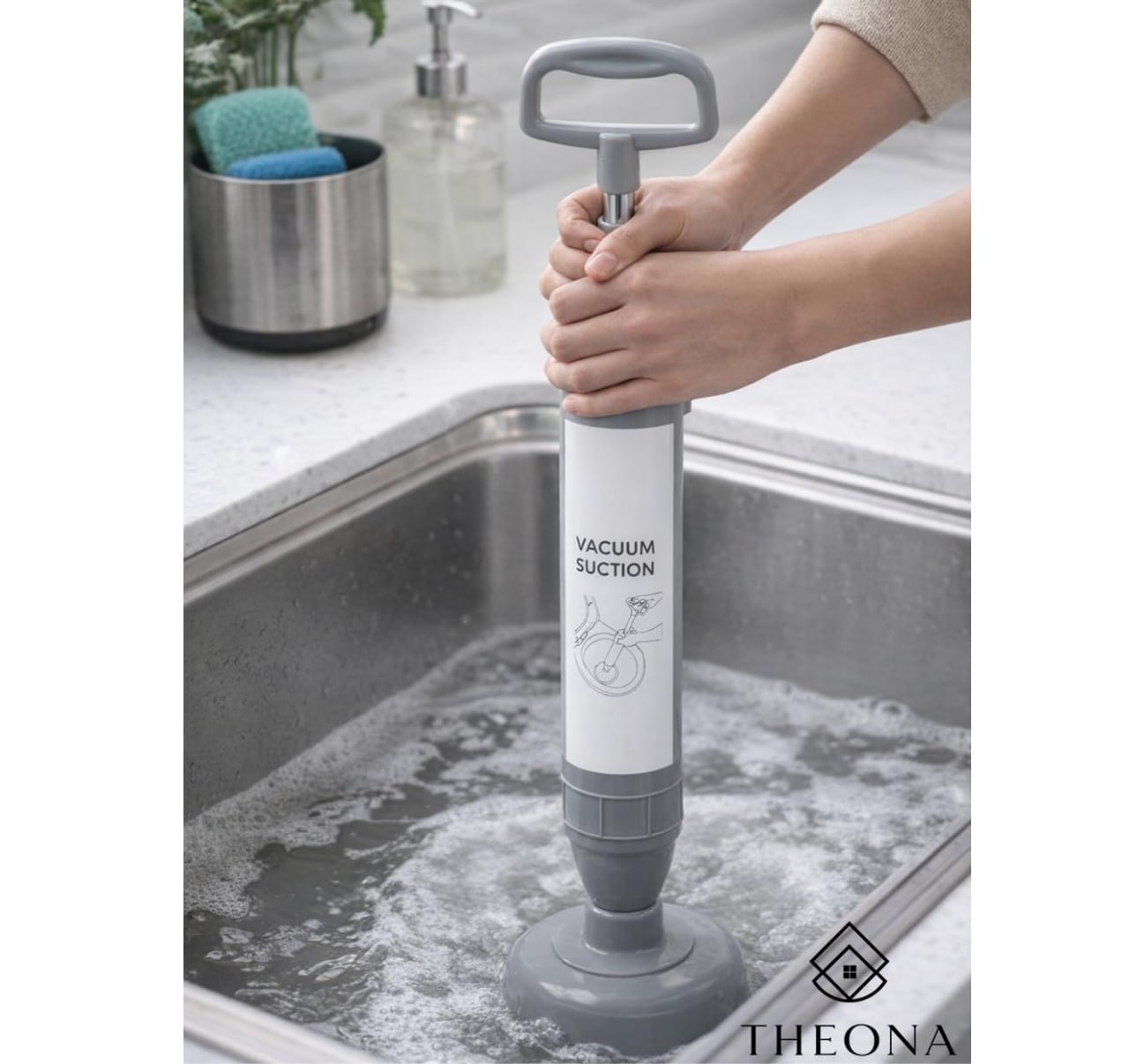 Manual Drain Cleaner Plunger Pump | High Pressure Vacuum Suction Plunger for Bathroom, Kitchen Sink & Toilet