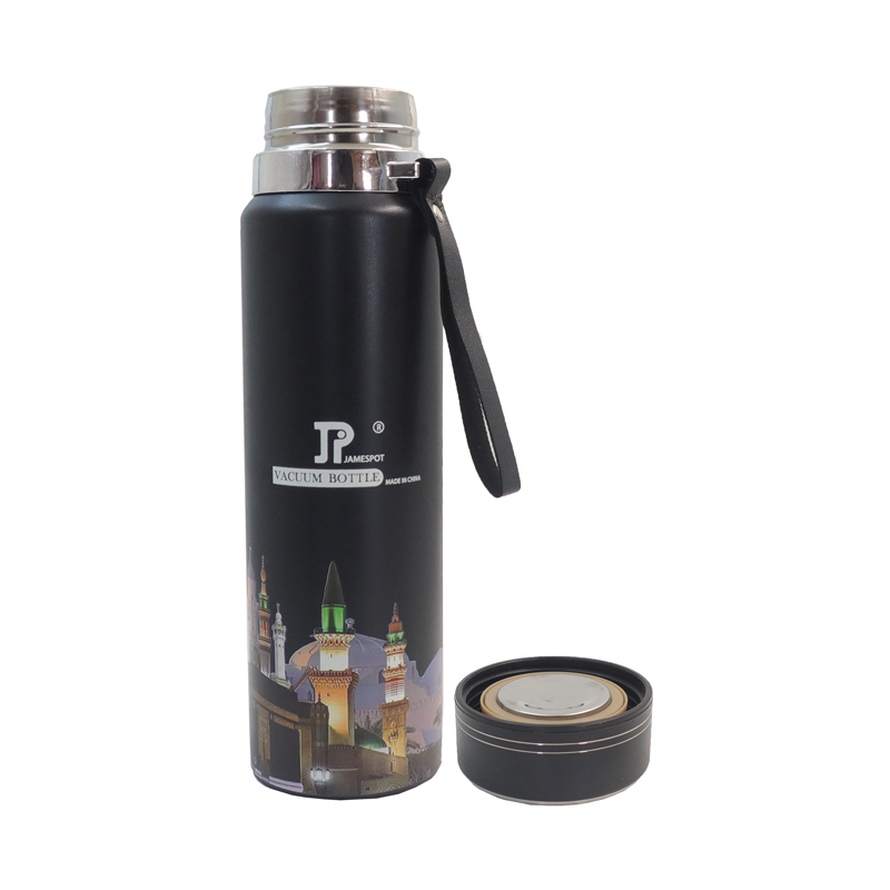 JP 1000ML  Stainless Steel Metallic Thermos Vacuum Flask Portable Rope Climbing Sports Travel Cup Water