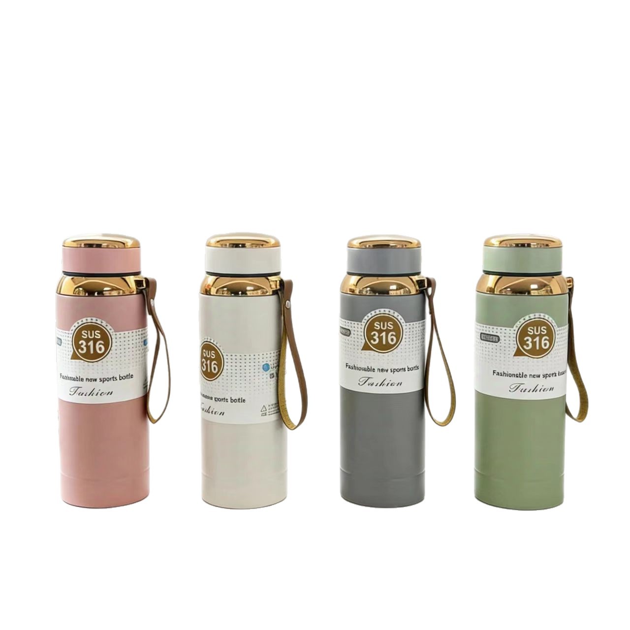 JP 800ML  Stainless Steel Metallic Thermos Vacuum Flask Portable Rope Climbing Sports Travel Cup Water