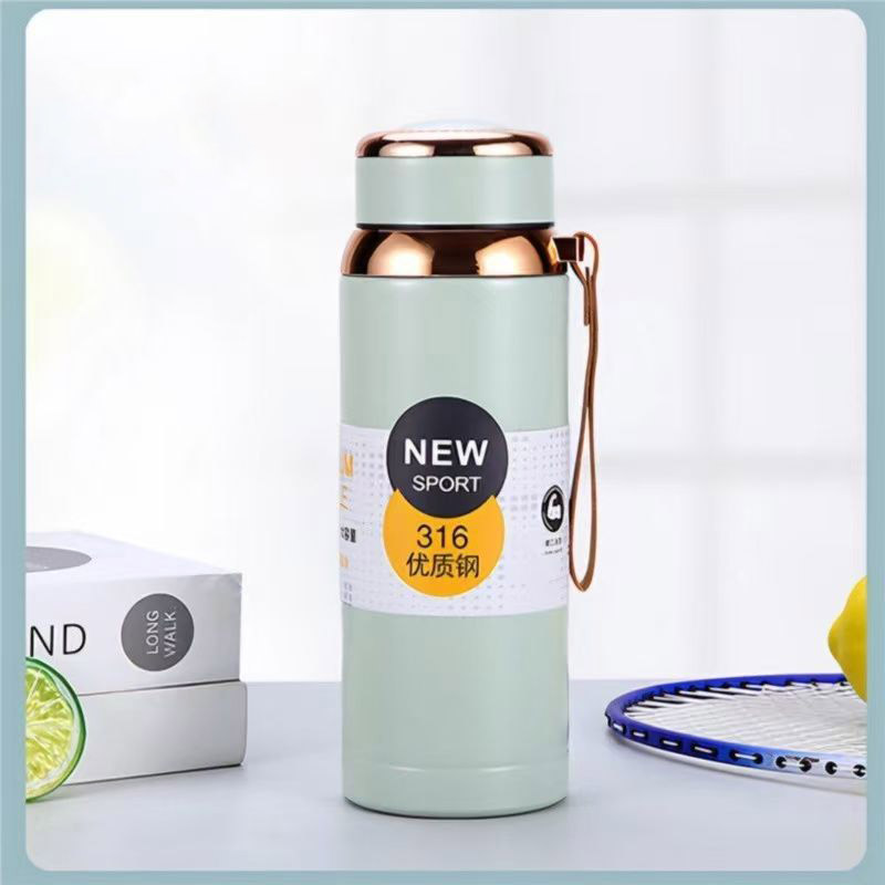 JP 800ML  Stainless Steel Metallic Thermos Vacuum Flask Portable Rope Climbing Sports Travel Cup Water