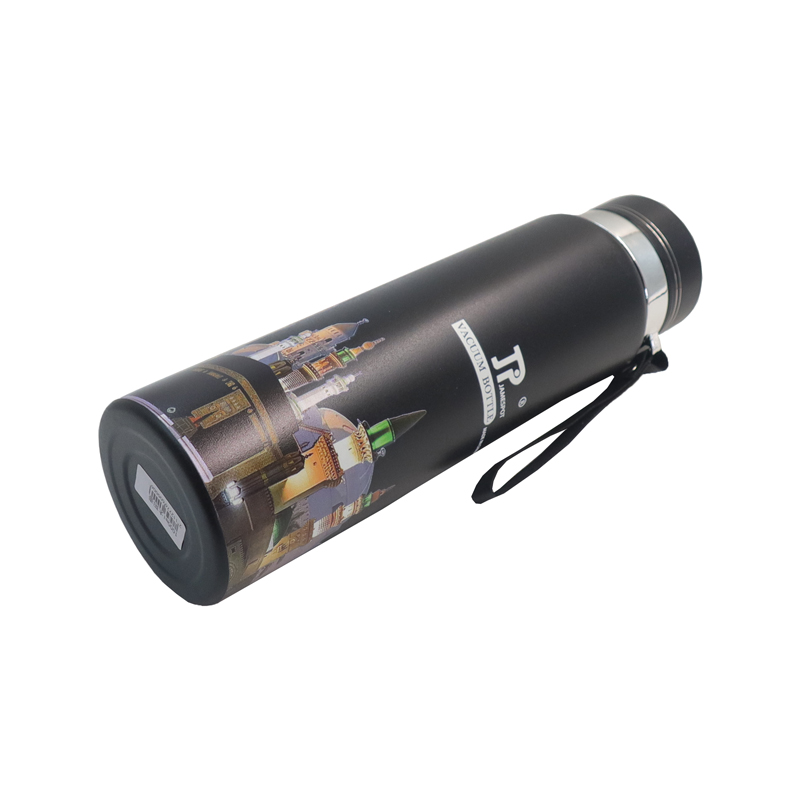JP 1000ML  Stainless Steel Metallic Thermos Vacuum Flask Portable Rope Climbing Sports Travel Cup Water
