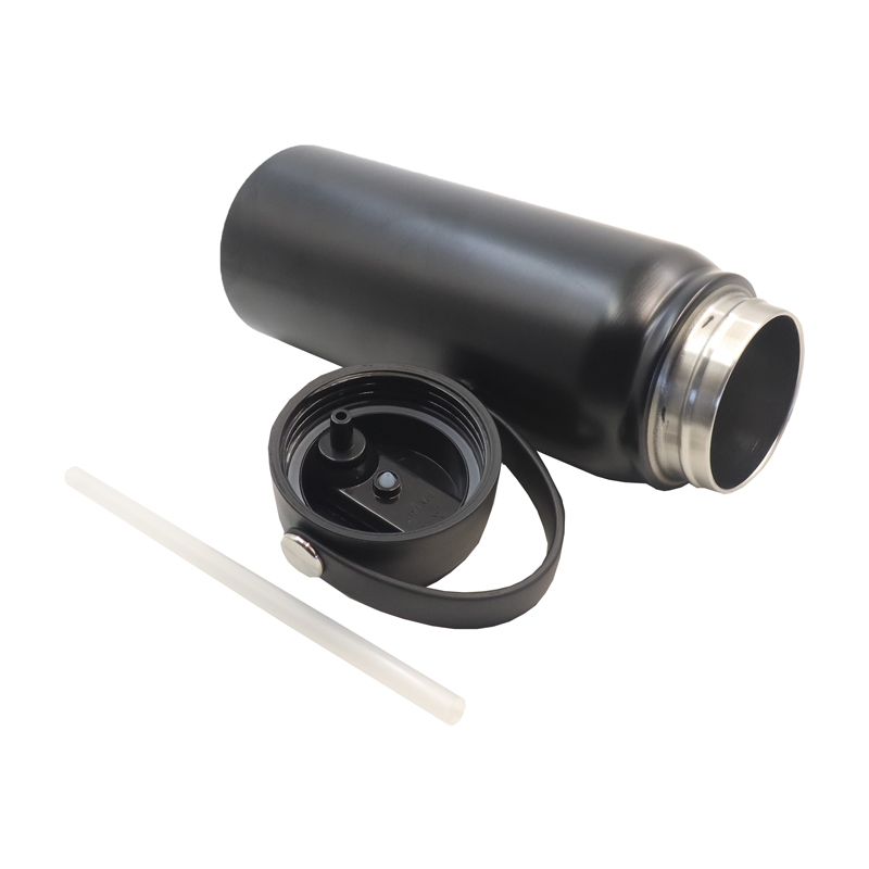 JP 1PC  600ML / 800ML  Stainless Steel Metallic Thermos Vacuum Flask Portable Rope Climbing Sports Travel Cup Water