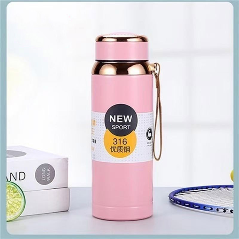 JP 800ML  Stainless Steel Metallic Thermos Vacuum Flask Portable Rope Climbing Sports Travel Cup Water