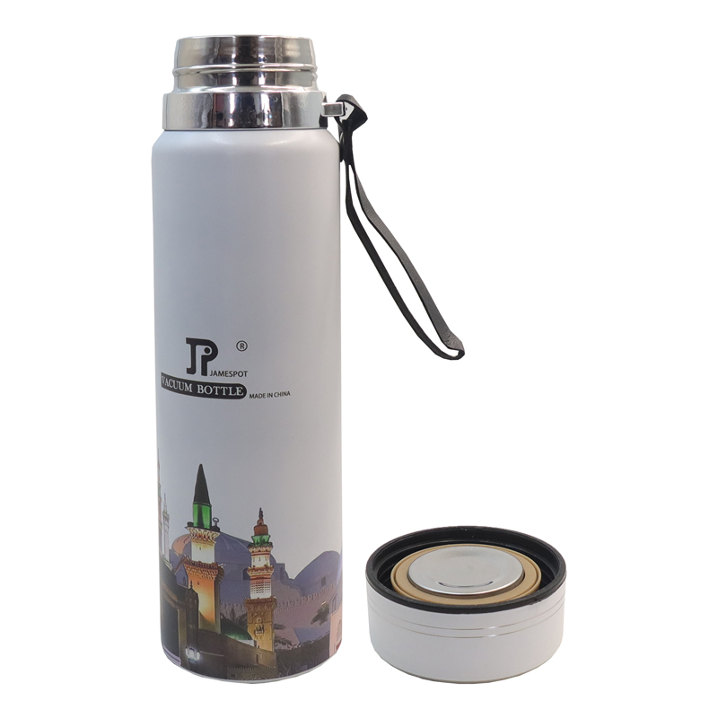 JP 1000ML  Stainless Steel Metallic Thermos Vacuum Flask Portable Rope Climbing Sports Travel Cup Water