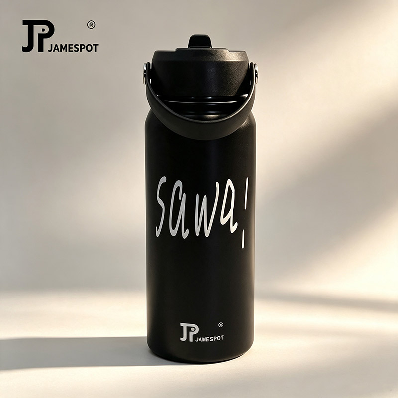 JP 1PC  600ML / 800ML  Stainless Steel Metallic Thermos Vacuum Flask Portable Rope Climbing Sports Travel Cup Water