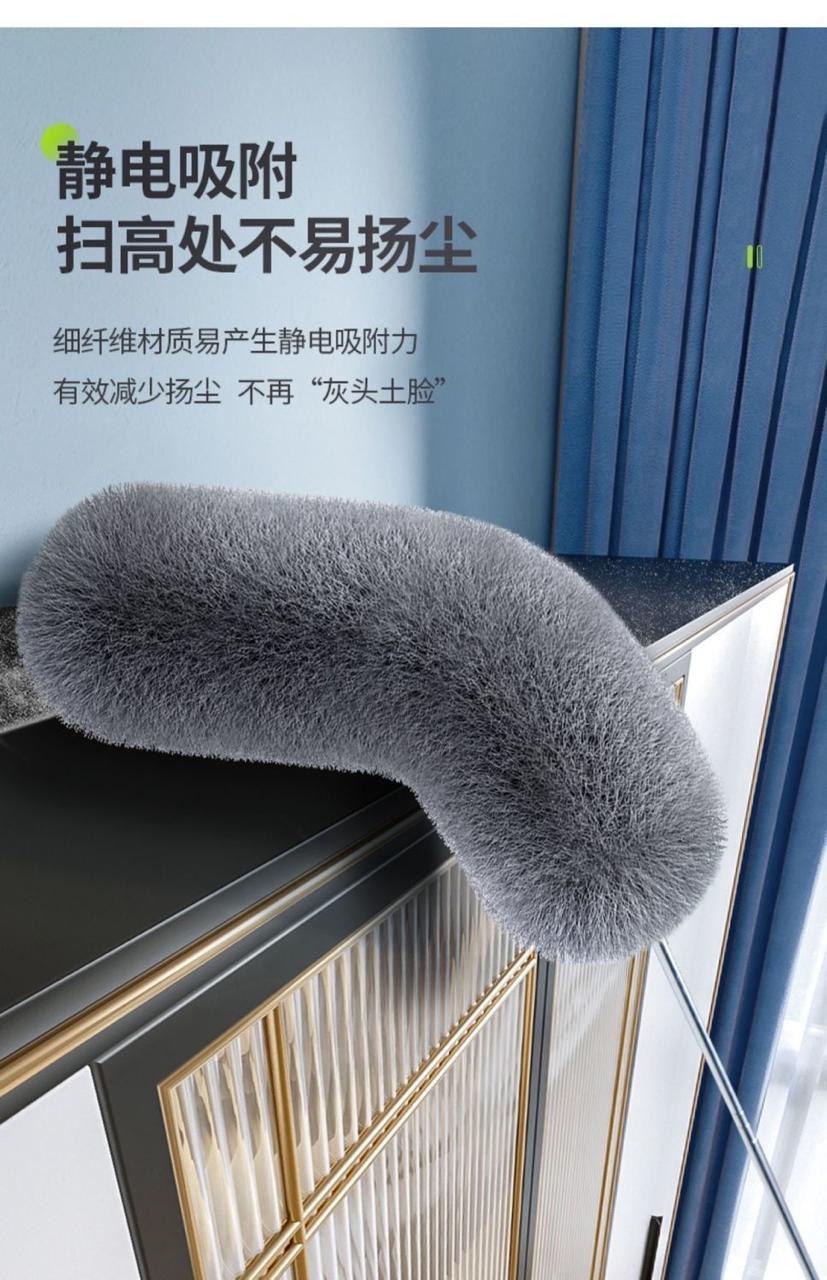 Microfiber Duster with Extra Long Telescopic Pole – Bendable Washable Lint-Free Dust Cleaner for Ceiling Fans, Roofs, Blinds, Cobwebs, Baseboards & Hard-to-Reach Areas