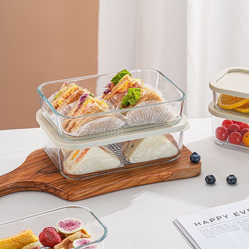 2PCS Large Capacity Borosilicate Glass Food Storage Containers 1700ml – Oven Safe Baking Dishes with Lids for Meal Prep, Food Storage & Kitchen Use