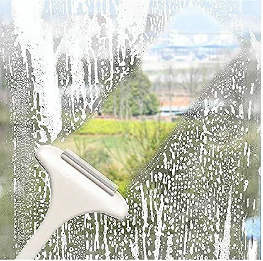 Multi-Function Mesh Screen & Window Cleaner with Long Handle – Detachable Wet & Dry Cleaning Brush for Window Screens, Glass, Doors, High Reach Areas & Home Cleaning