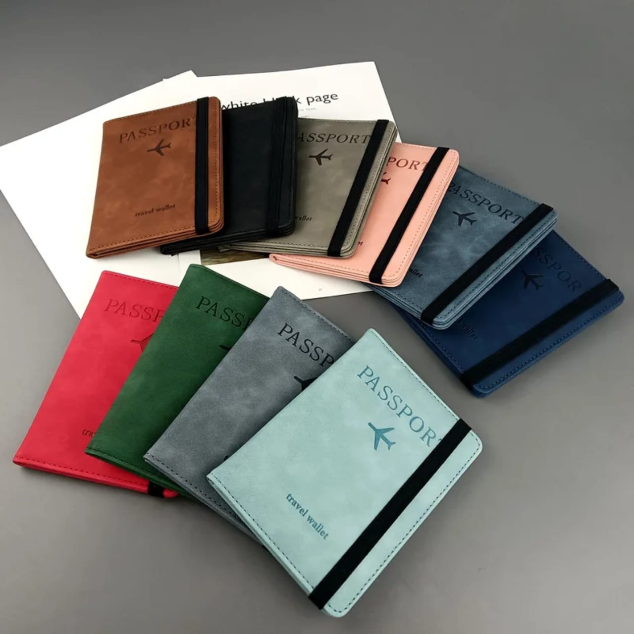 Passport Holder & Passport Cover with RFID Blocker and Suitcase Tag – Travel Wallet Organizer with Card Slots, SIM Card Storage & Document Protection