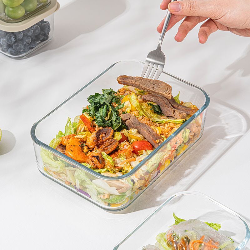 2PCS Large Capacity Borosilicate Glass Food Storage Containers 1700ml – Oven Safe Baking Dishes with Lids for Meal Prep, Food Storage & Kitchen Use
