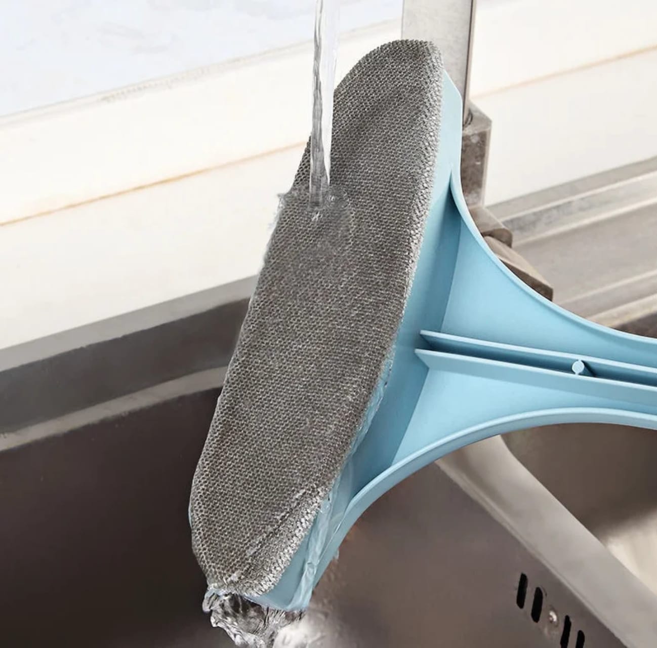 Multi-Function Mesh Screen & Window Cleaner with Long Handle – Detachable Wet & Dry Cleaning Brush for Window Screens, Glass, Doors, High Reach Areas & Home Cleaning