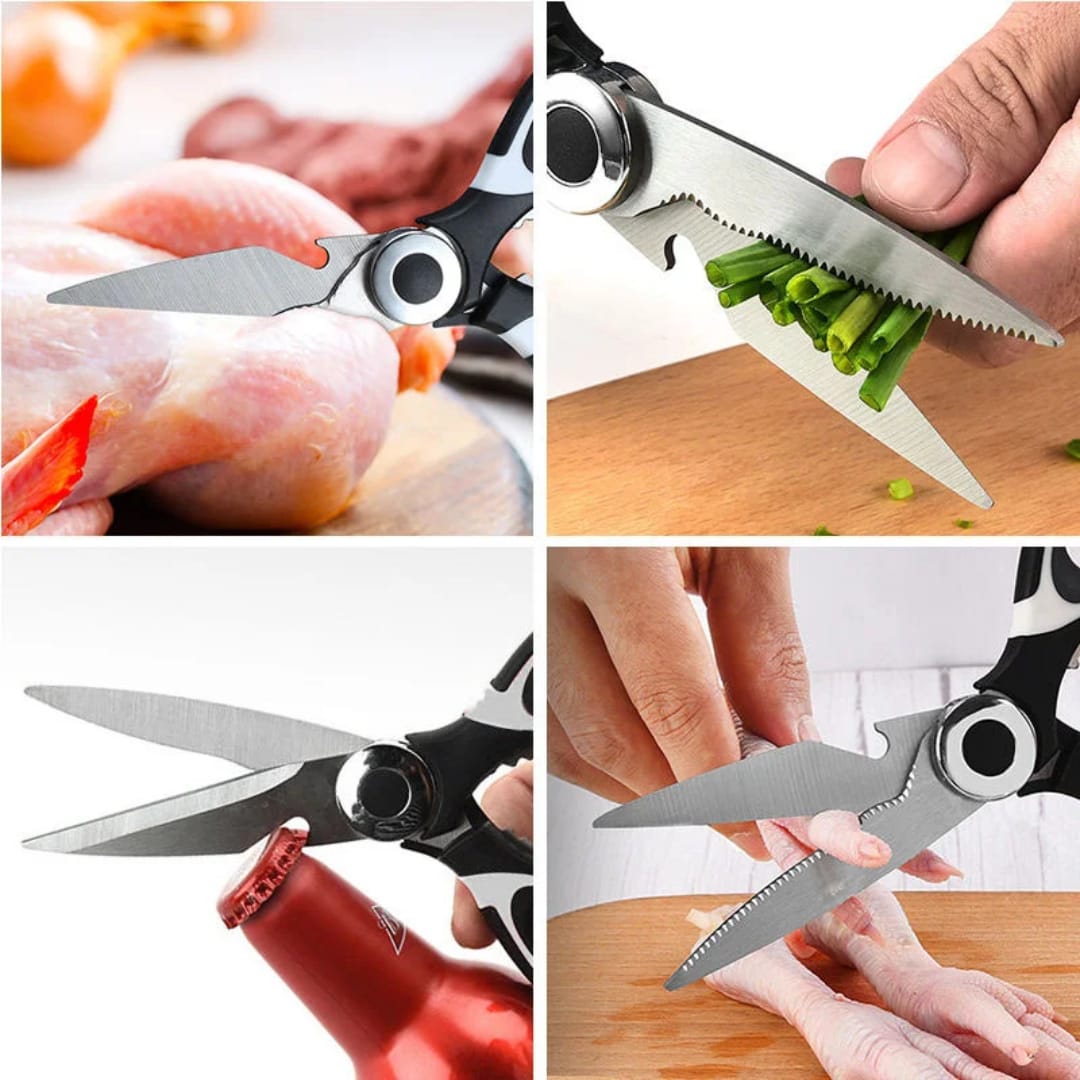Kitchen Multipurpose Scissors with Protective Cover – Rust-Free Kitchen Shears for Chicken, Poultry, Fish, Meat, Herbs and General Food Preparation Tasks