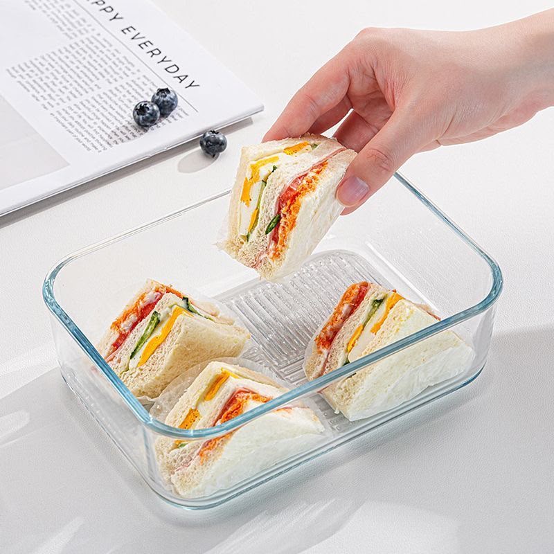 2PCS Large Capacity Borosilicate Glass Food Storage Containers 1700ml – Oven Safe Baking Dishes with Lids for Meal Prep, Food Storage & Kitchen Use