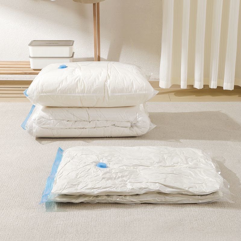 5PCS Vacuum Storage Bags with Pump – Waterproof Compression Space Saving Travel & Clothing Storage Bags Set for Clothes, Bedding & Household Organization