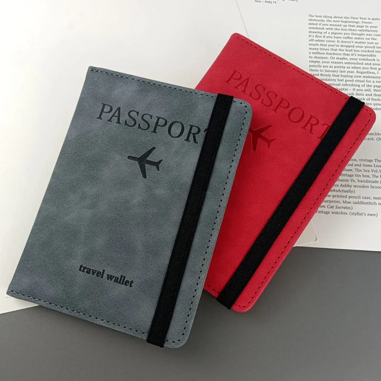 Passport Holder & Passport Cover with RFID Blocker and Suitcase Tag – Travel Wallet Organizer with Card Slots, SIM Card Storage & Document Protection