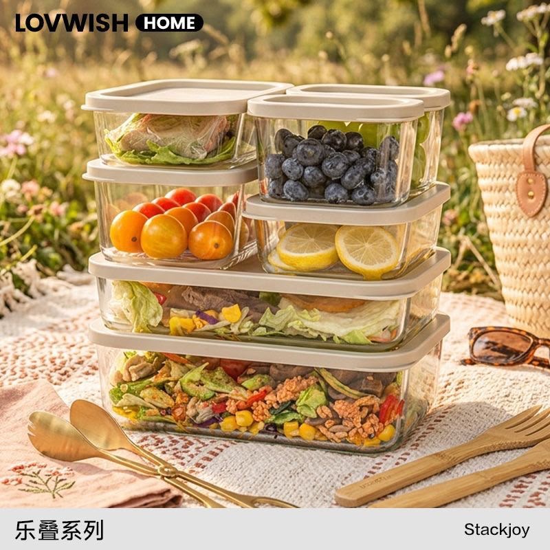 2PCS Large Capacity Borosilicate Glass Food Storage Containers 1700ml – Oven Safe Baking Dishes with Lids for Meal Prep, Food Storage & Kitchen Use