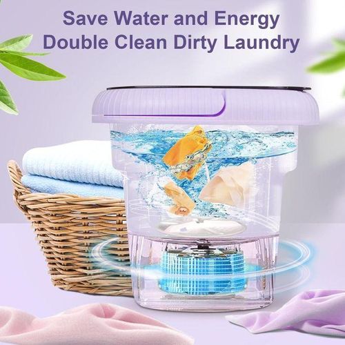 Electric Foldable Washing Machine 7.5KG Portable Mini Washing Machine – Compact Foldable Washer for Clothes, Travel & Small Spaces, Energy Efficient Laundry Machine
