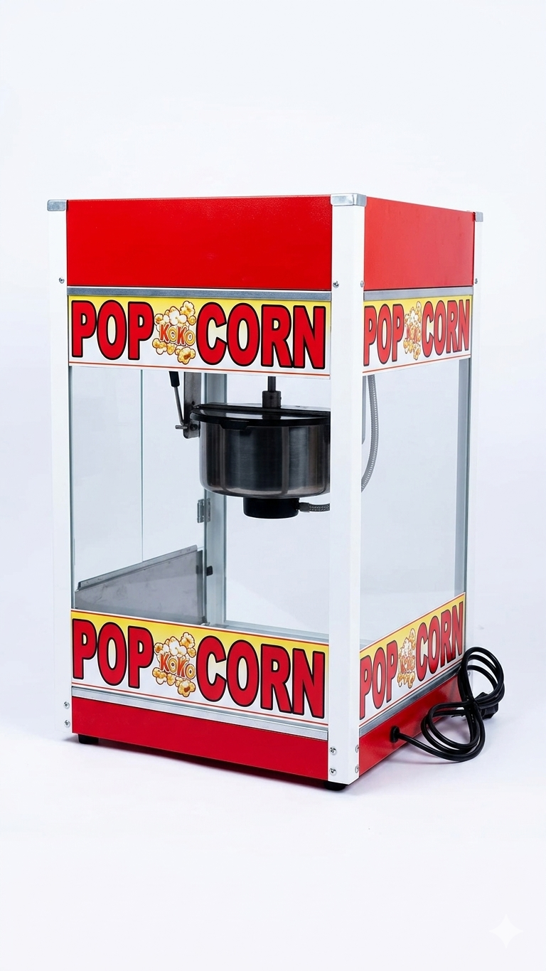 Jua Kali Commercial Popcorn Maker Machine – Heavy Duty Electric Popcorn Machine for Business, Events & Cinema Use