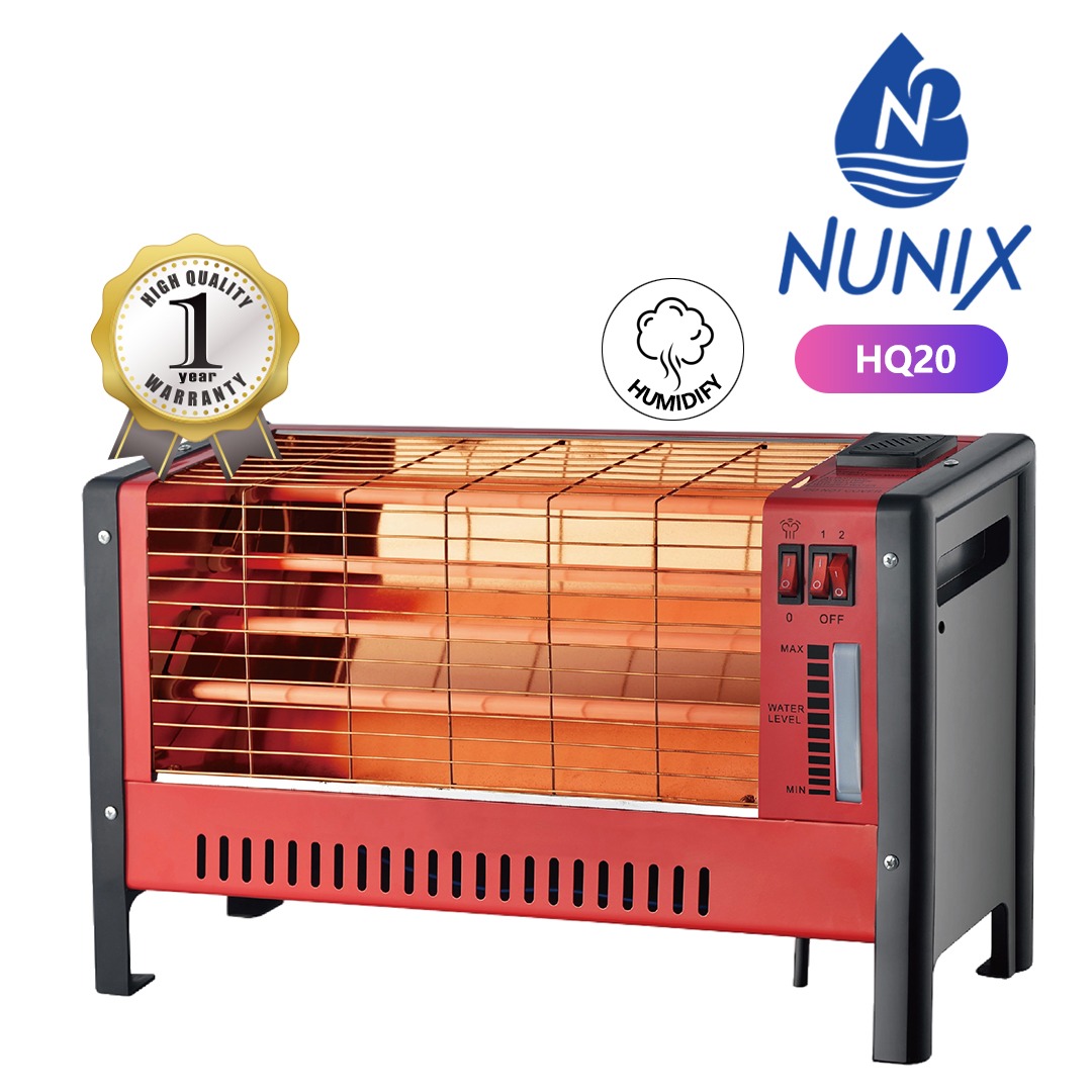 3-Sided Nunix Quartz Room Heater with Humidifier | Electric Space Heater for Home Use- Fast Heating Energy Saving Winter Heater