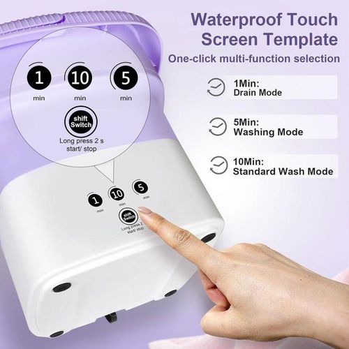 Electric Foldable Washing Machine 7.5KG Portable Mini Washing Machine – Compact Foldable Washer for Clothes, Travel & Small Spaces, Energy Efficient Laundry Machine