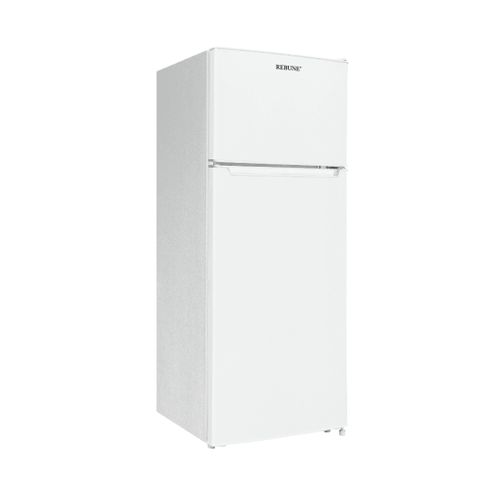 Rebune 244 Litres Double Door Refrigerator – Large Capacity Energy Saving Fridge for Home & Family Use, available in white and silver, Order now and enjoy powerful cooling, more space, everyday.