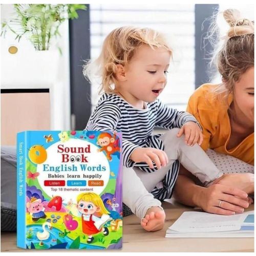 Rechargeable Audio Smart Book for Kids – Interactive Learning Talking Book with Sound Buttons | Educational Early Learning Toy with USB Charging for Alphabet, Numbers & Stories