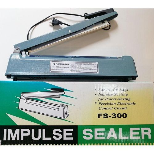 FS-300 PE & PP Plastic Bag Sealing Machine - 300mm Hand Press Plastic Bag Sealer , Food Packaging Sealer for Shop & Business.
