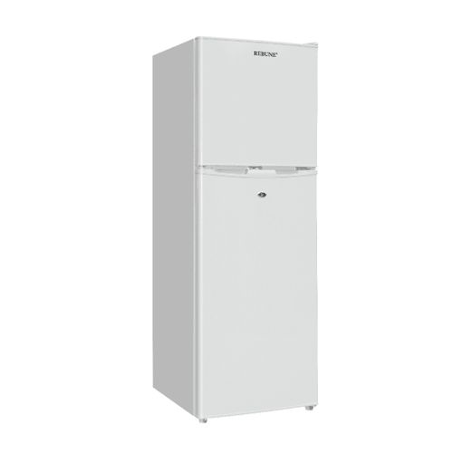 Rebune RE-BCD-138-W Double Door Refrigerator – 136L Capacity, White, Energy Efficient Fridge for Home & Office Use, Order now and enjoy reliable, efficient, and long-lasting cooling performance.
