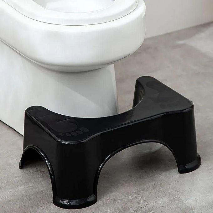 Toilet Step Stool - White - Ergonomic Design for Comfort