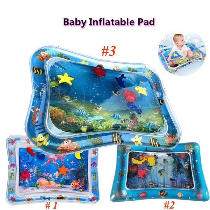 Inflatable Tummy time Water Mat, Marine Animal Pattern, PVC Baby Pad Inflatable & Toddlers water mat