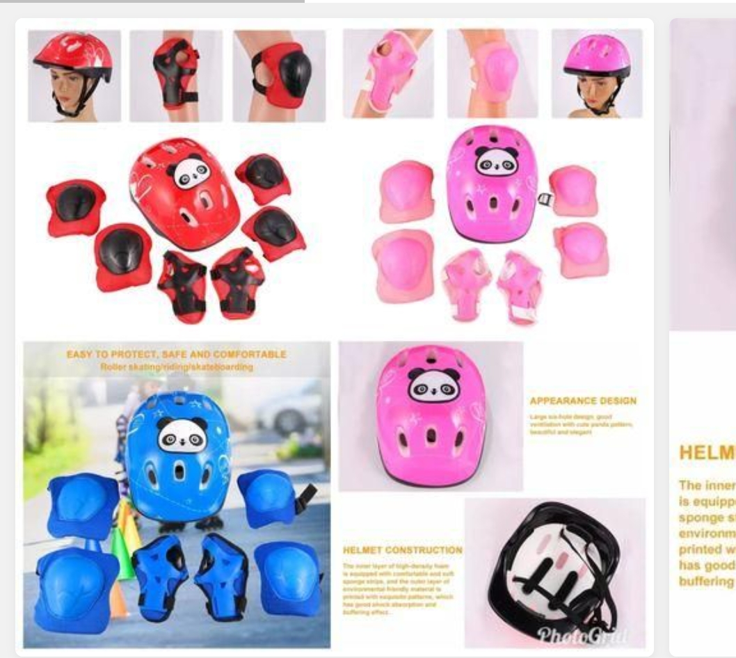 POWER SUPERB Adjustable Children Roller Skating Shoes 4 Wheels 2 Row Line Outdoor Full Set-Helmet,knee,elbow and wrist pads. {CARTOON DECORATIONS ON HELMET,GUARDS AND SKATES MAY VARY}