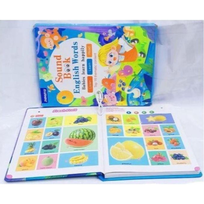 English Learning Sound Book for Babies and Toddlers / Electronic Educational Games Sensory Learning Toys for Reading Speech Kids Boy Girl