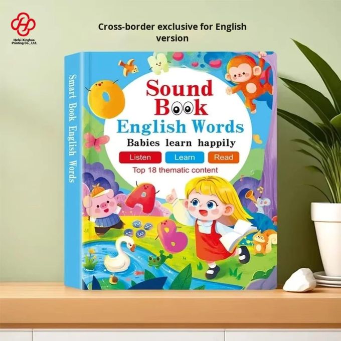 English Learning Sound Book for Babies and Toddlers / Electronic Educational Games Sensory Learning Toys for Reading Speech Kids Boy Girl