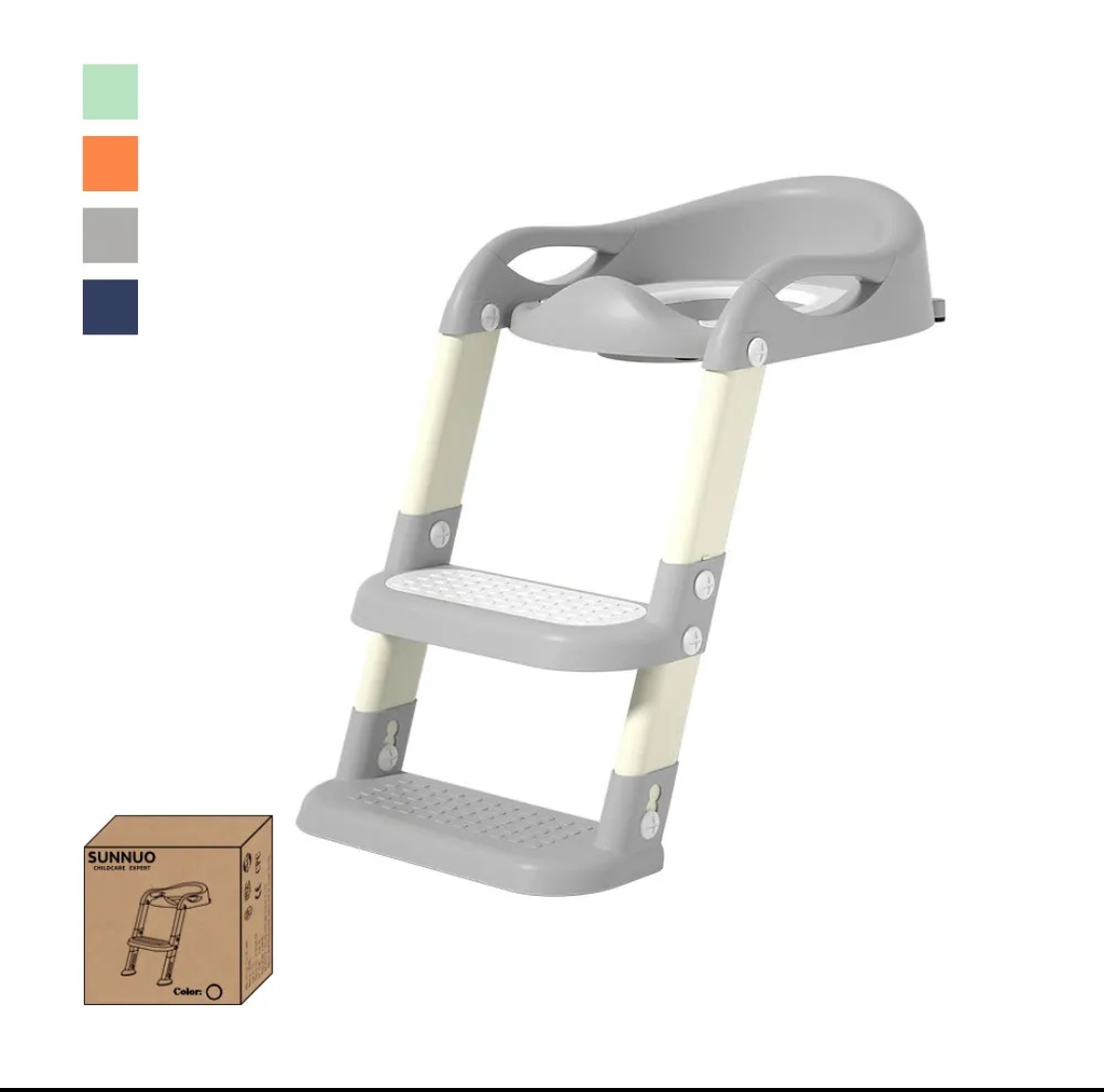 Adjustable Potty Training Ladder - Blue, Anti-Splash, Portable, Safe for All Ages