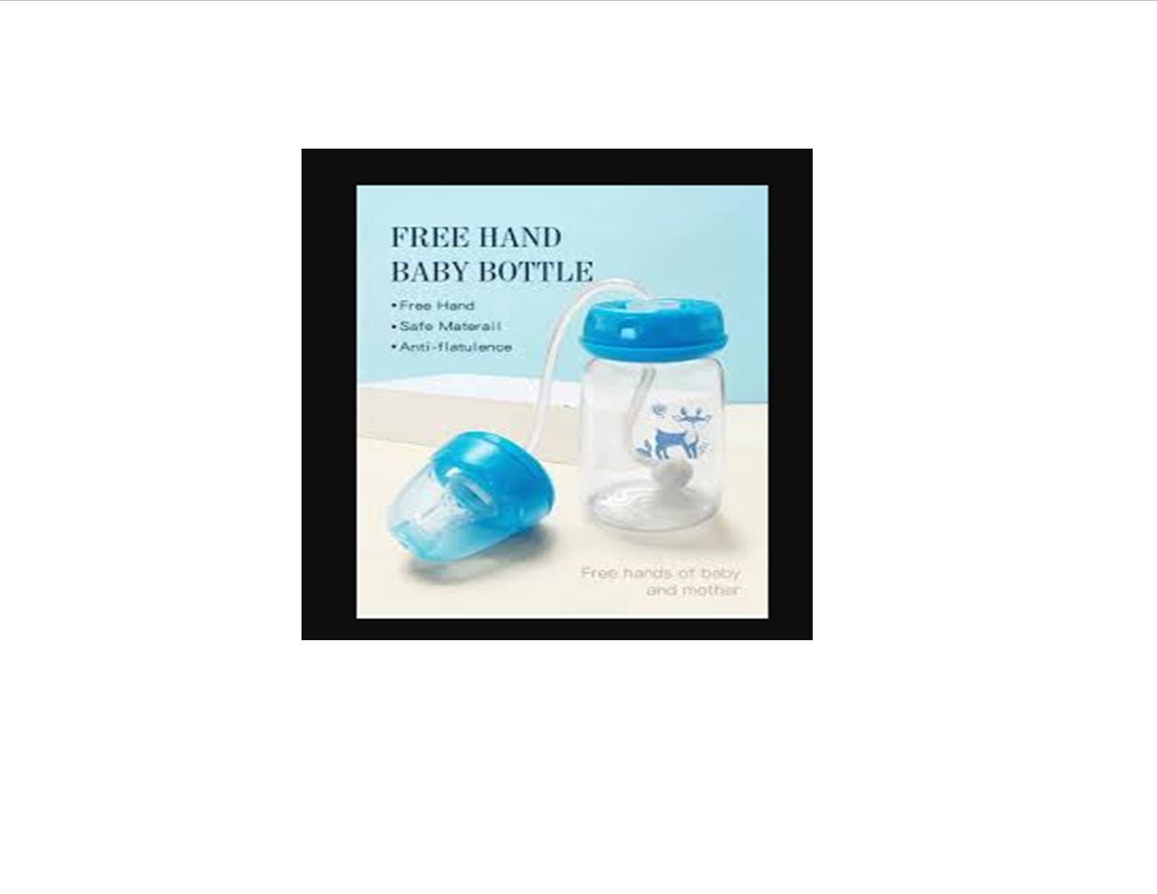 Hands-free Feeding Bottle with an Anti-colic ("anti-choke") Straw