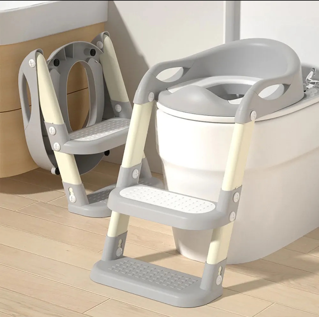 Adjustable Potty Training Ladder - Blue, Anti-Splash, Portable, Safe for All Ages