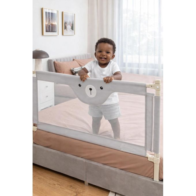 2pcs Kids Bed Rail/ Baby Safety Guard Barrier 2pcs For 2 Sides Size 1.8M Can Fit All Bed Sizes (ASSORTED CARTOON DECORATION )