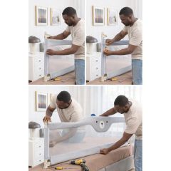 2pcs Kids Bed Rail/ Baby Safety Guard Barrier 2pcs For 2 Sides Size 1.8M Can Fit All Bed Sizes (ASSORTED CARTOON DECORATION )
