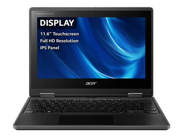 Acer TravelMate Spin 360° Touchscreen Laptop – Intel Celeron N4020, 4GB RAM, 64GB SSD, Windows 11