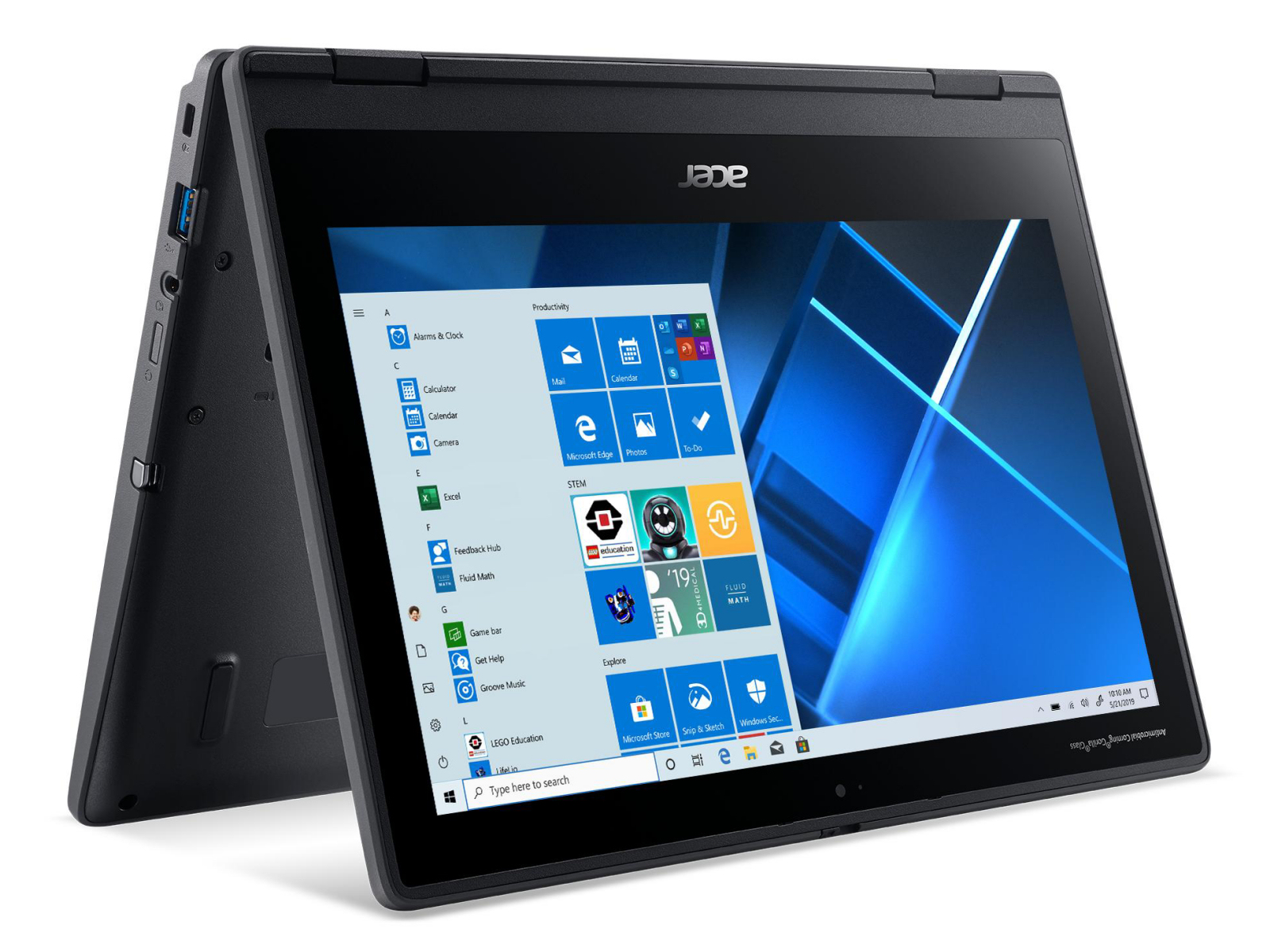 Acer TravelMate Spin 360° Touchscreen Laptop – Intel Celeron N4020, 4GB RAM, 64GB SSD, Windows 11