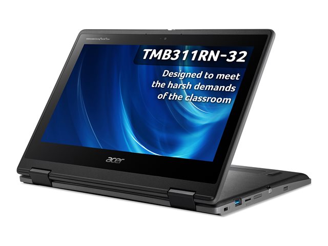 Acer TravelMate Spin 360° Touchscreen Laptop – Intel Celeron N4020, 4GB RAM, 64GB SSD, Windows 11