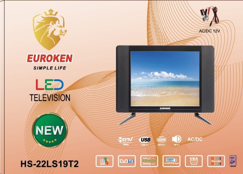 1pc Euroken HS-22LS19T2 22-Inch Digital HD LED Television 📺⚡