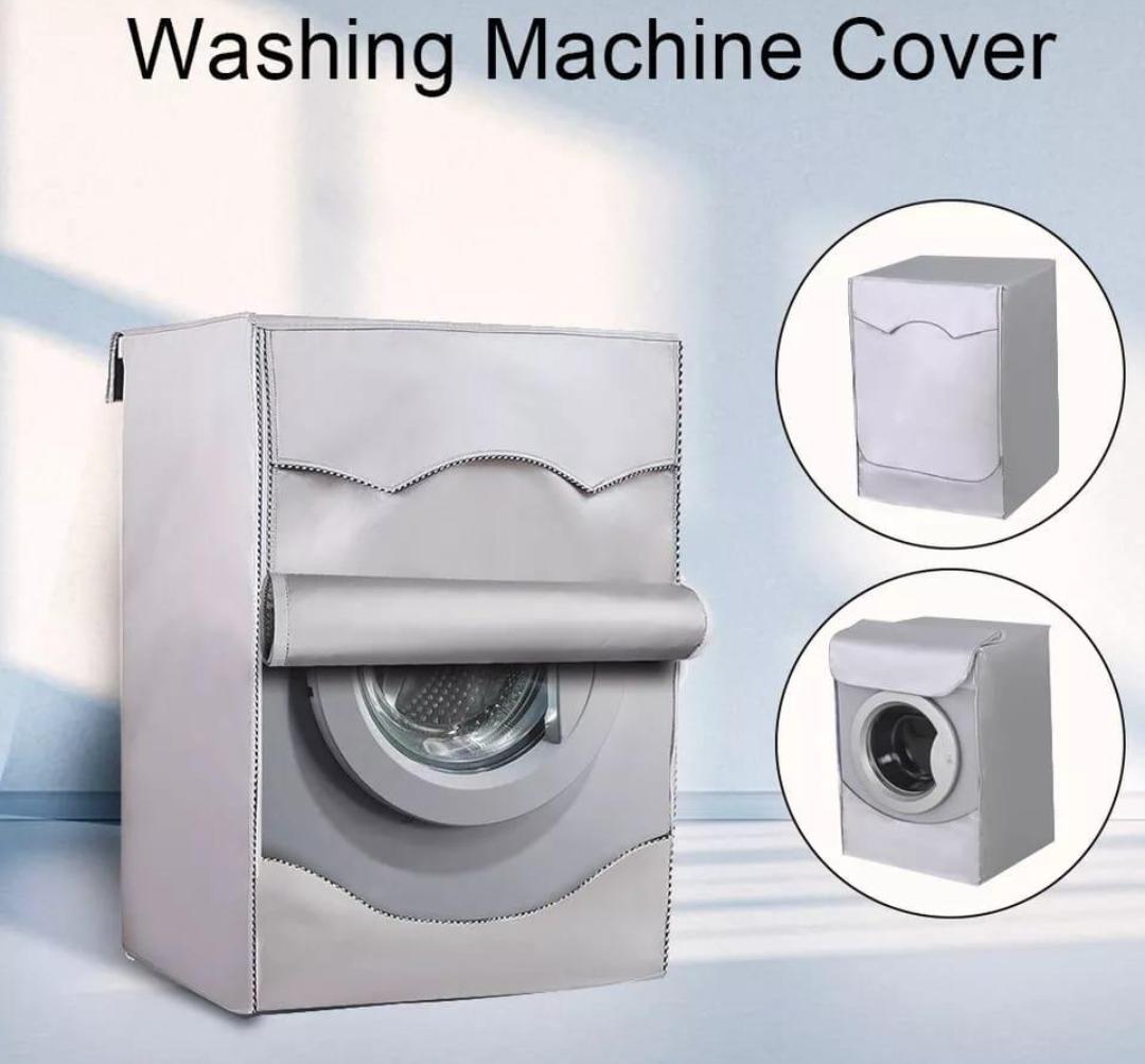 Washing Machine Cover Front Load Waterproof,Dustproof Washing Machine Cover Sunproof Washing Machine Protector Protection Silver Coating
